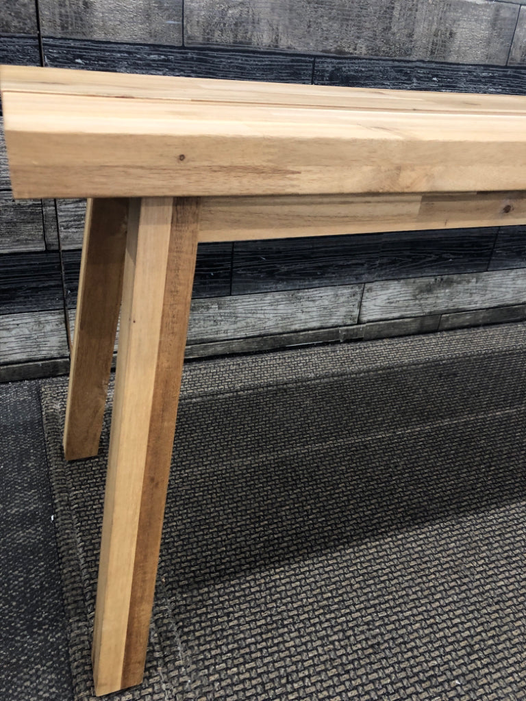 RUSTIC SOLID WOOD BENCH.