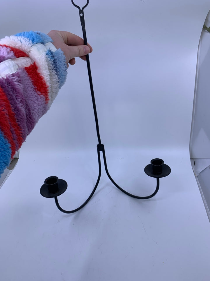 METAL DOUBLE WALL CANDELABRA.