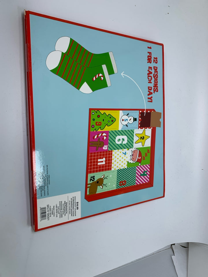 NIB 12 DAYS OF CHRISTMAS SOCKS KIDS ADVENT CALENDAR.