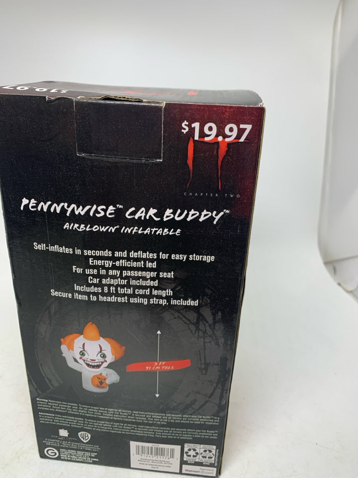 NIB INFLATABLE PENNYWISE CAR BUDDY.