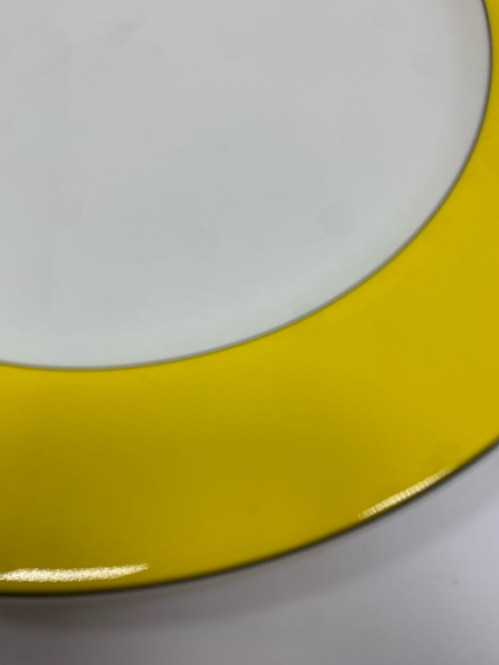 KATE SPADE LENOX RUTHERFORD YELLOW DINNER PLATE.