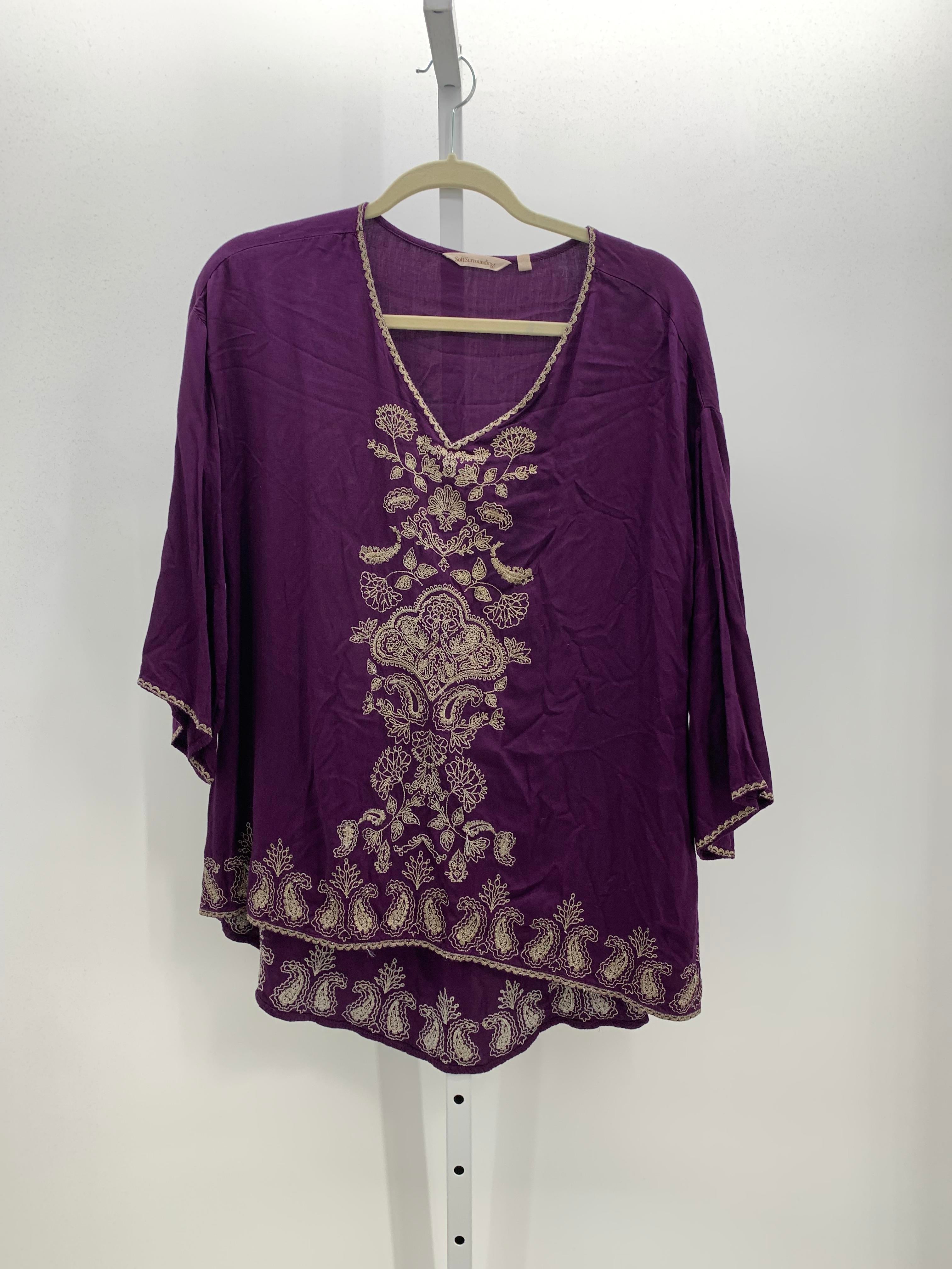 Soft Surroundings Size Medium Misses 3/4 Sleeve Shirt