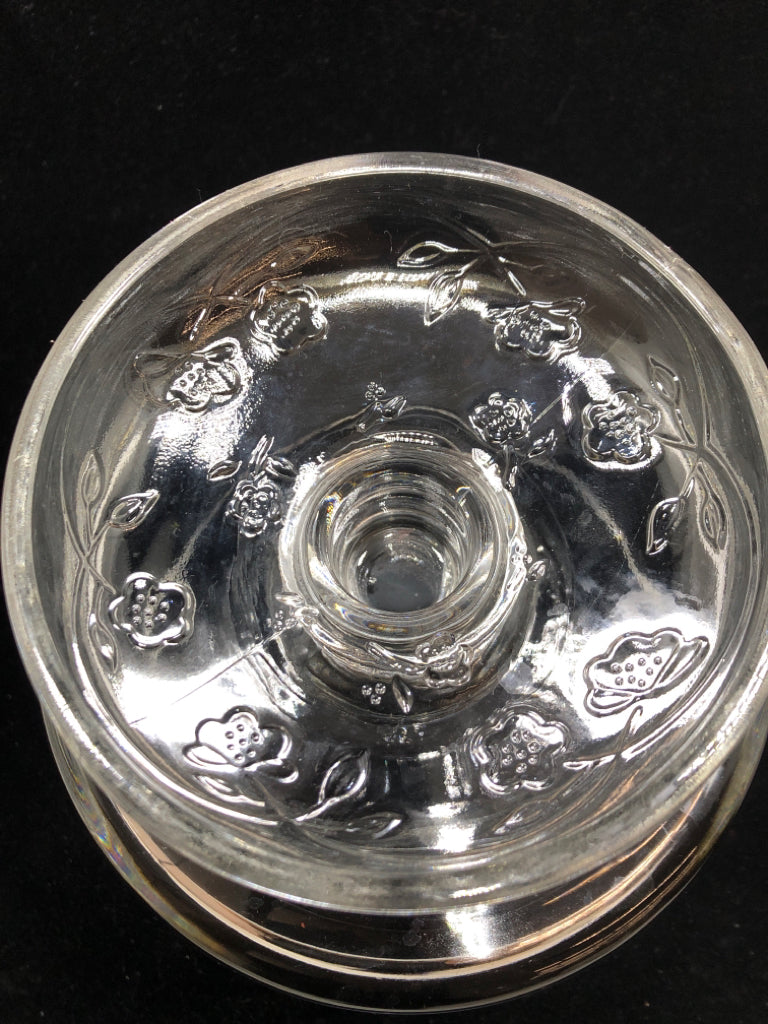 FOOTED GLASS TRIFLE BOWL.