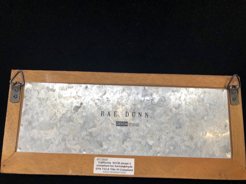 "PLEASE COME IN" 3 HOOK WALL HANGING-RAE DUNN.