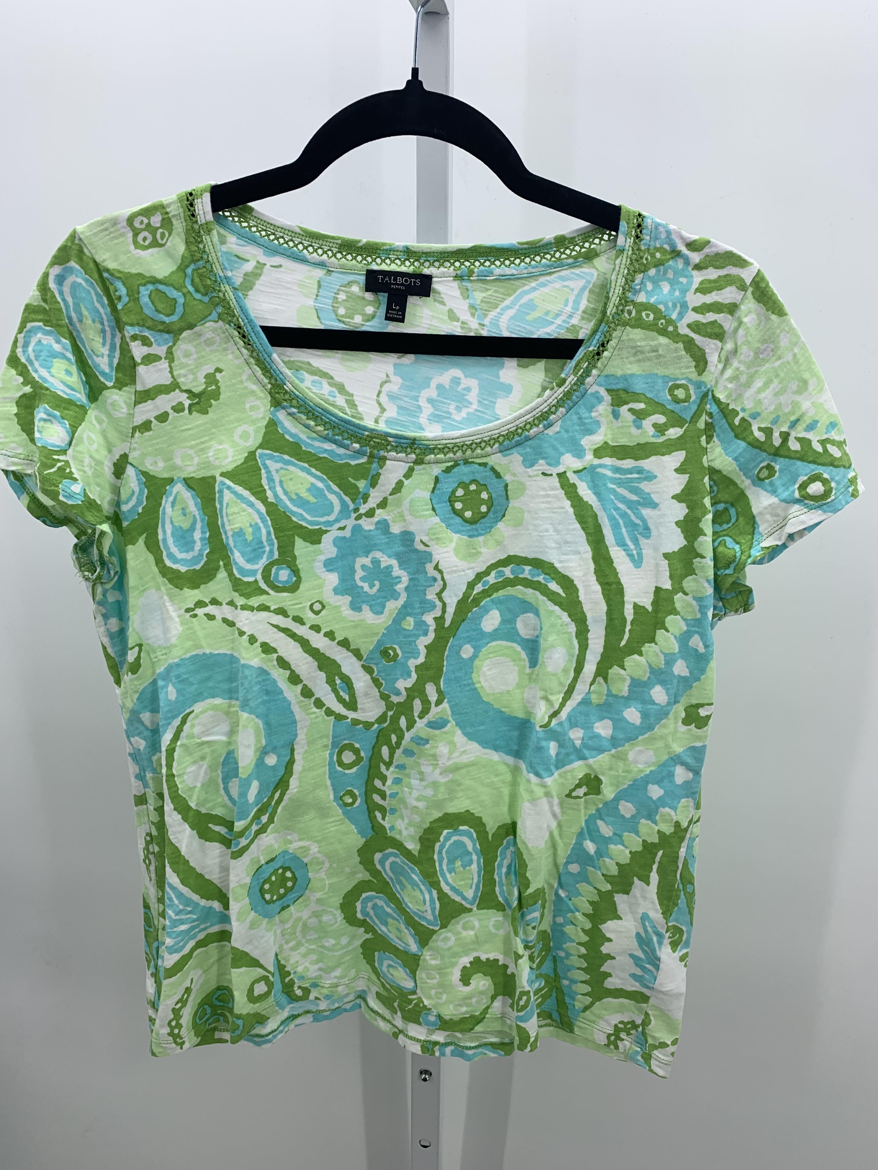 Talbots Size Large Petite Petite Short Sleeve Shirt