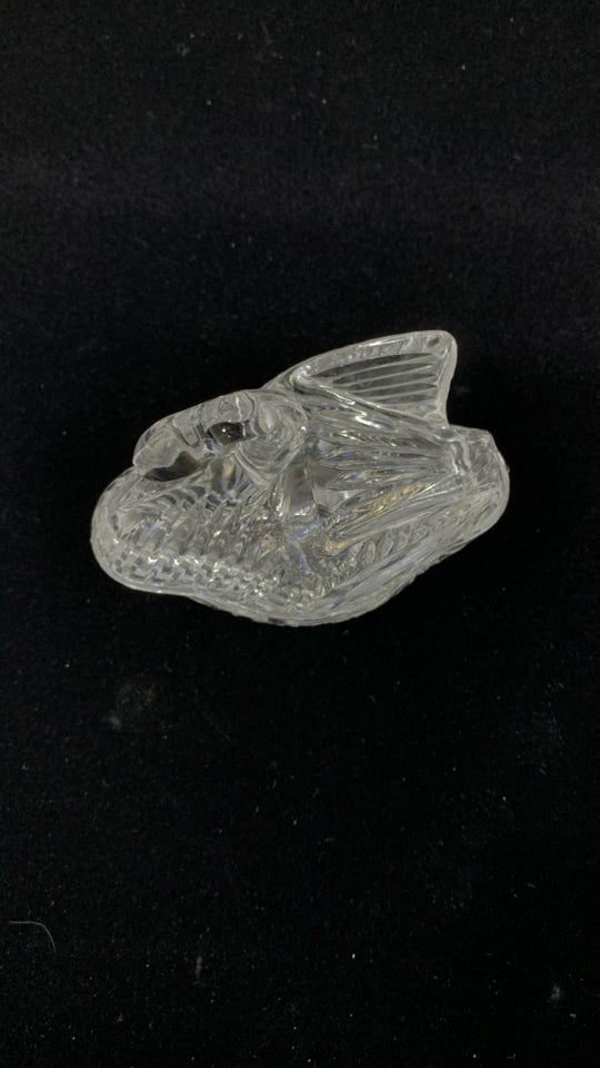 CUT GLASS SWAN BOX.