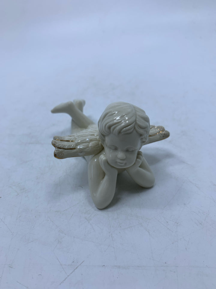 PORCELAIN LAYING DOWN ANGEL.