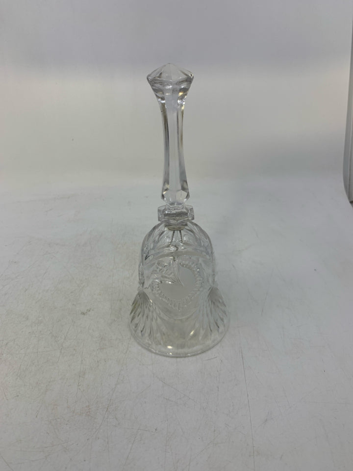 ETCHED GLASS BELL.