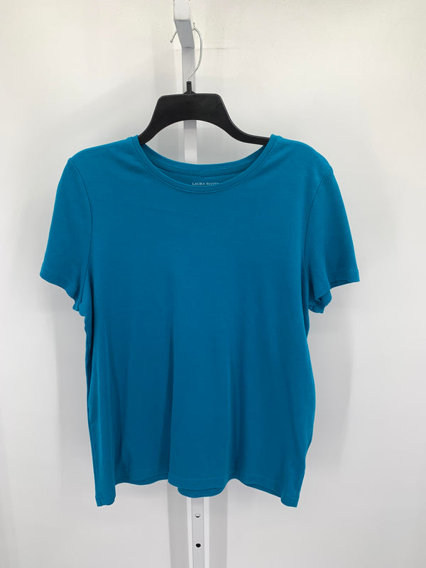 Laura Scott Size X Large Petite Petite Short Sleeve Shirt