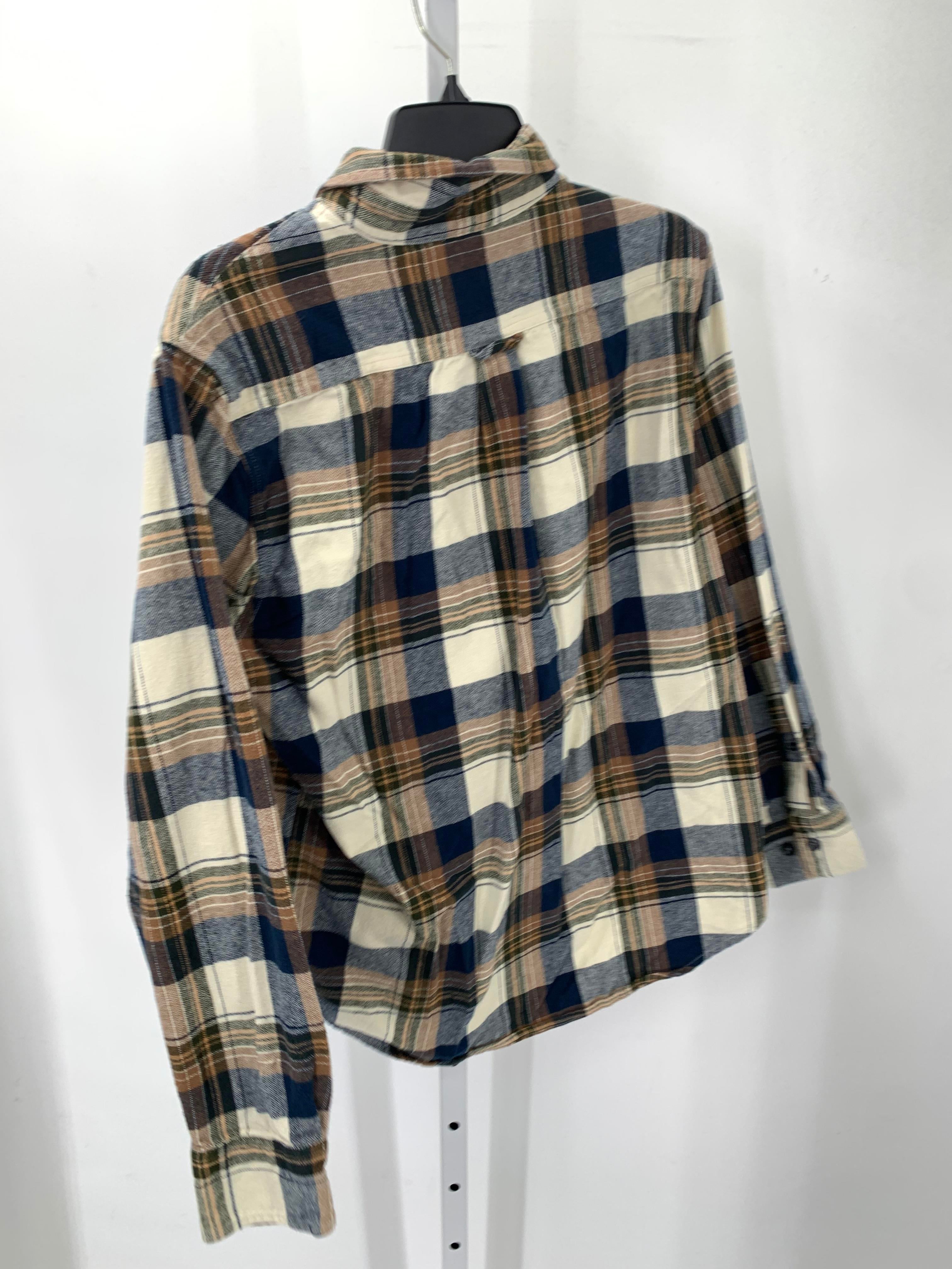 NAVY BEIGE PLAID