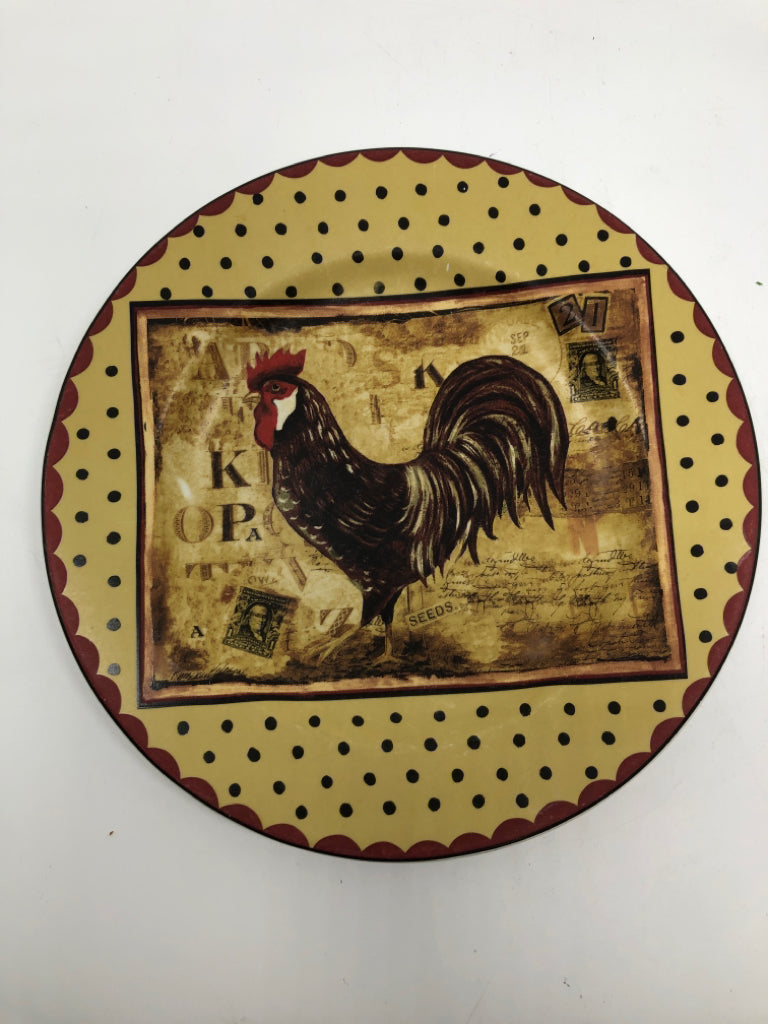 4 ROOSTER STAMP PLATES.