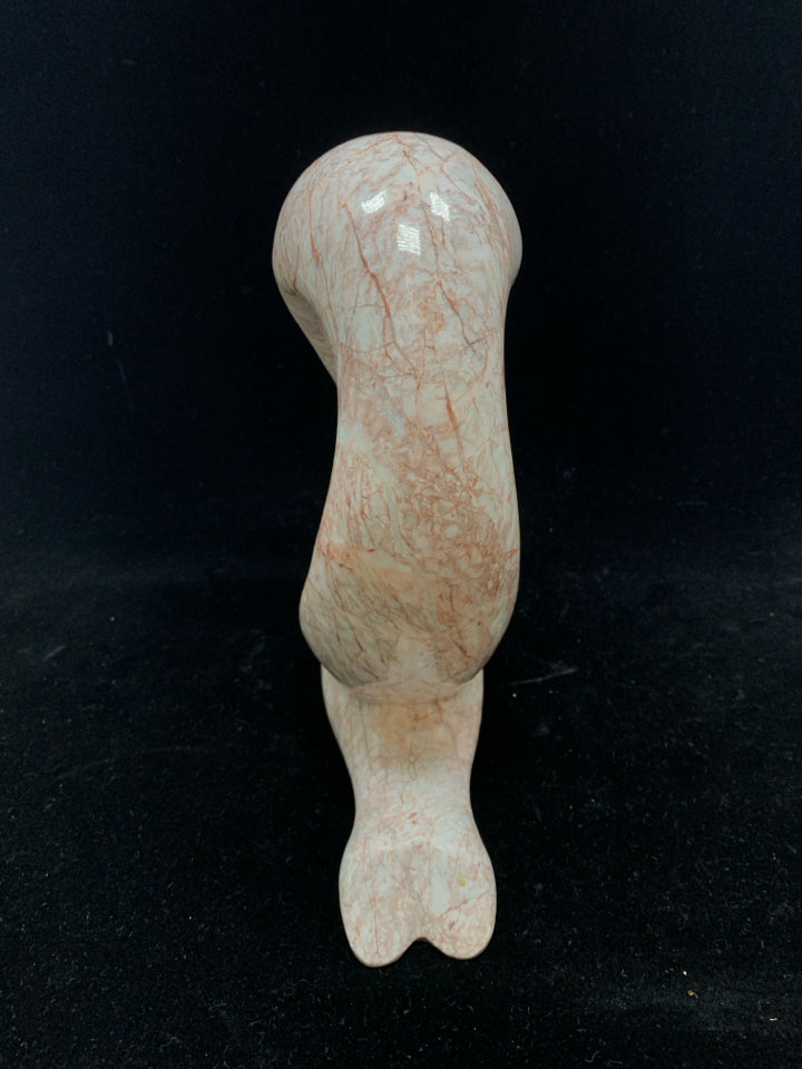 ABSTRACT MARBLE POSE SCULPTURE.