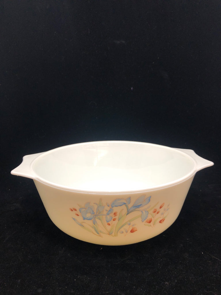 LG BLUE IRIS PYREX CASSEROLE DISH.