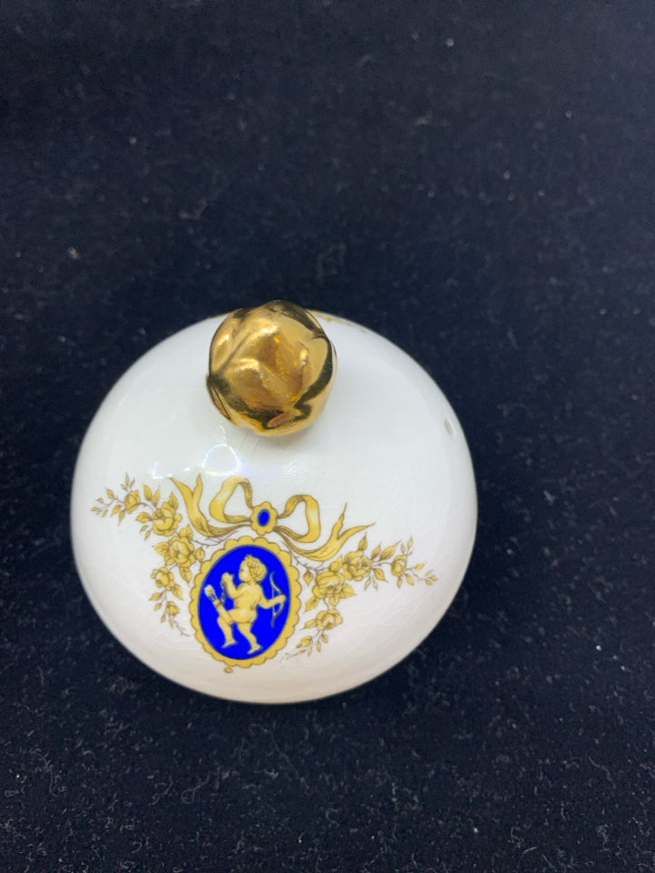 KENSINGTON ENGLAND TEAPOT= CREAM W/GOLD TRIM AND FLOWERS.