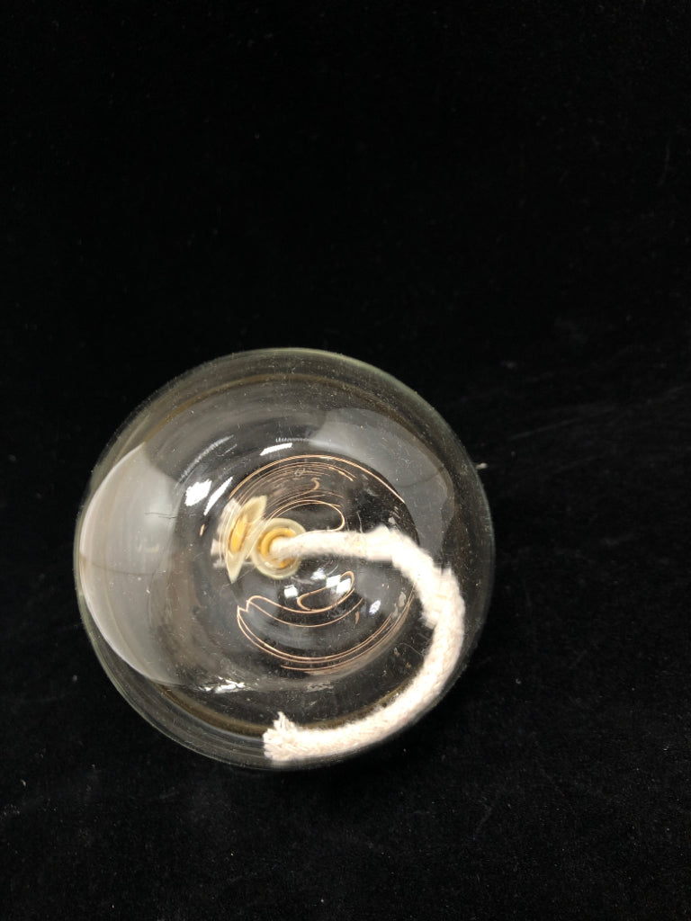 MED CLEAR GLASS OIL LANTERN BALL.