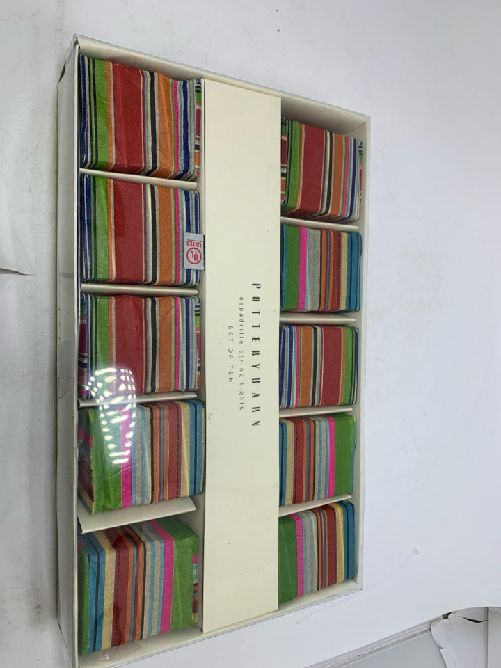 NIB STRIPES ESPADRILLE STRING LIGHTS.