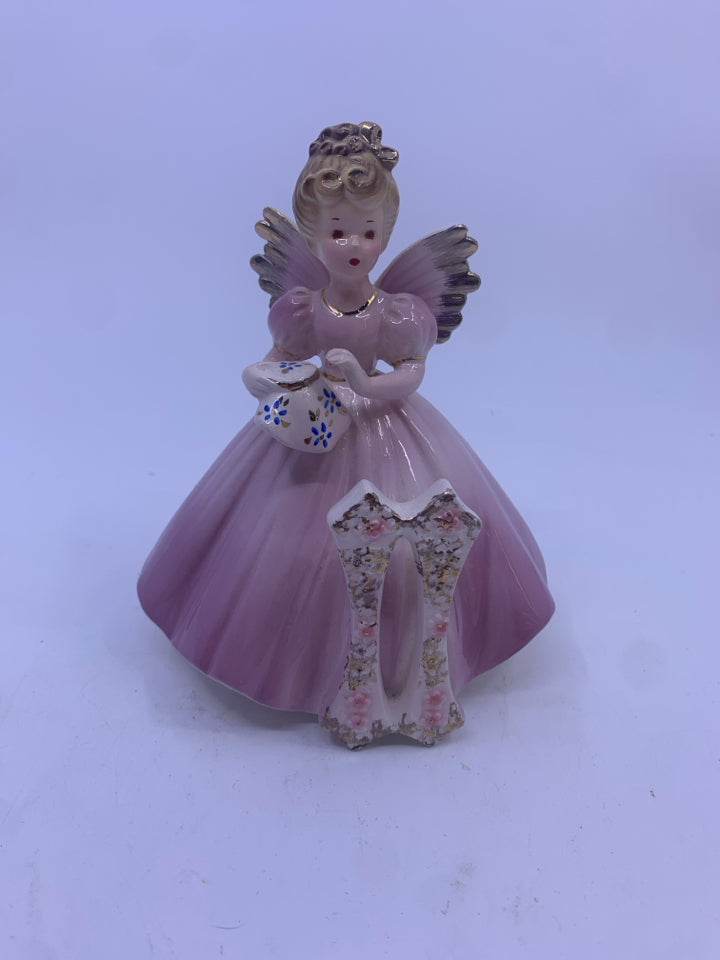 VTG PINK OMBRE 11 BIRTHDAY ANGEL.