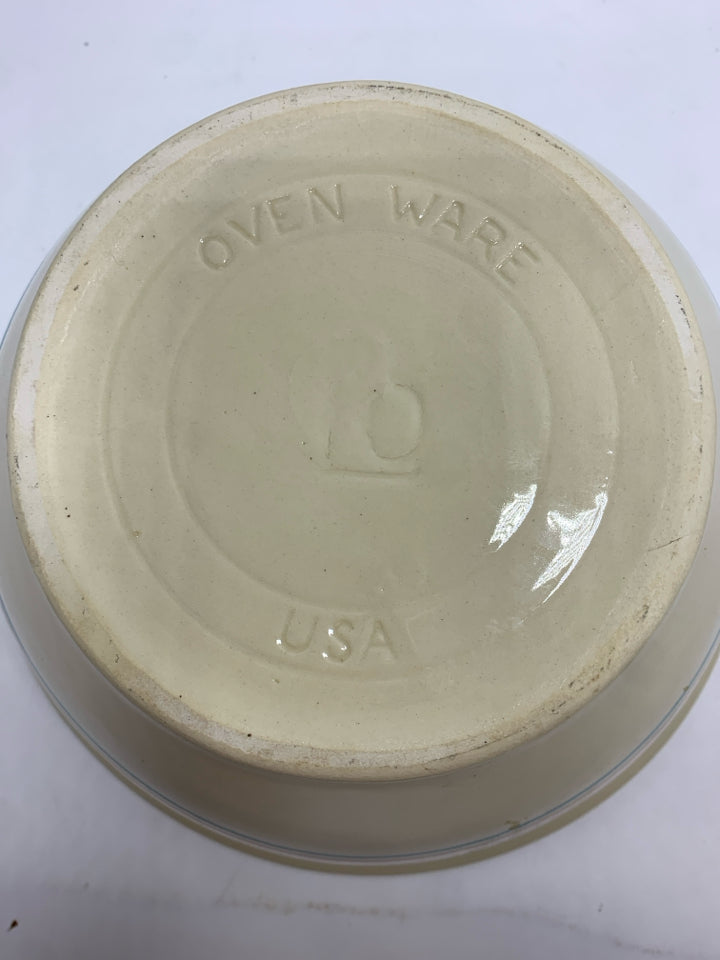 4PC VTG USA OVENWARE STRIPED NESTING BOWLS.