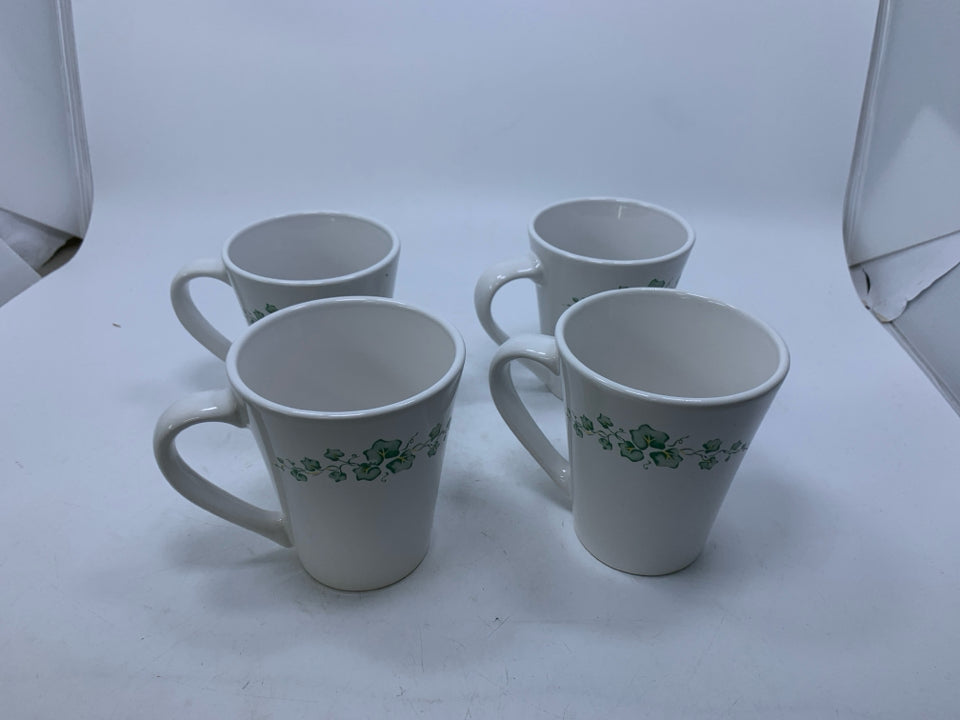 4 IVY MUGS.