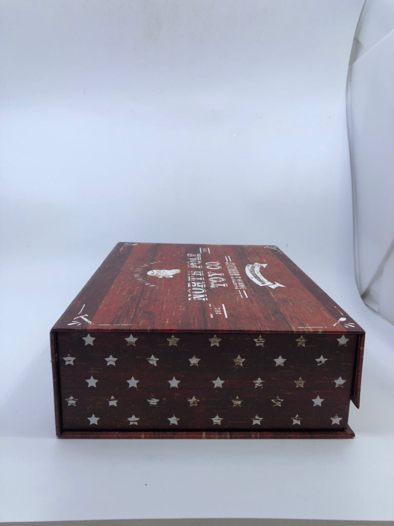 "NORTH POLE TOY CO" STORAGE BOX MAGNETIC LID.