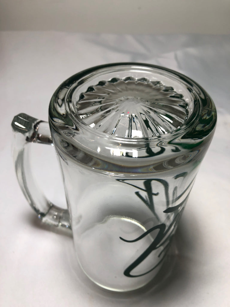 DAD LARGE GLASS BEER MUG.