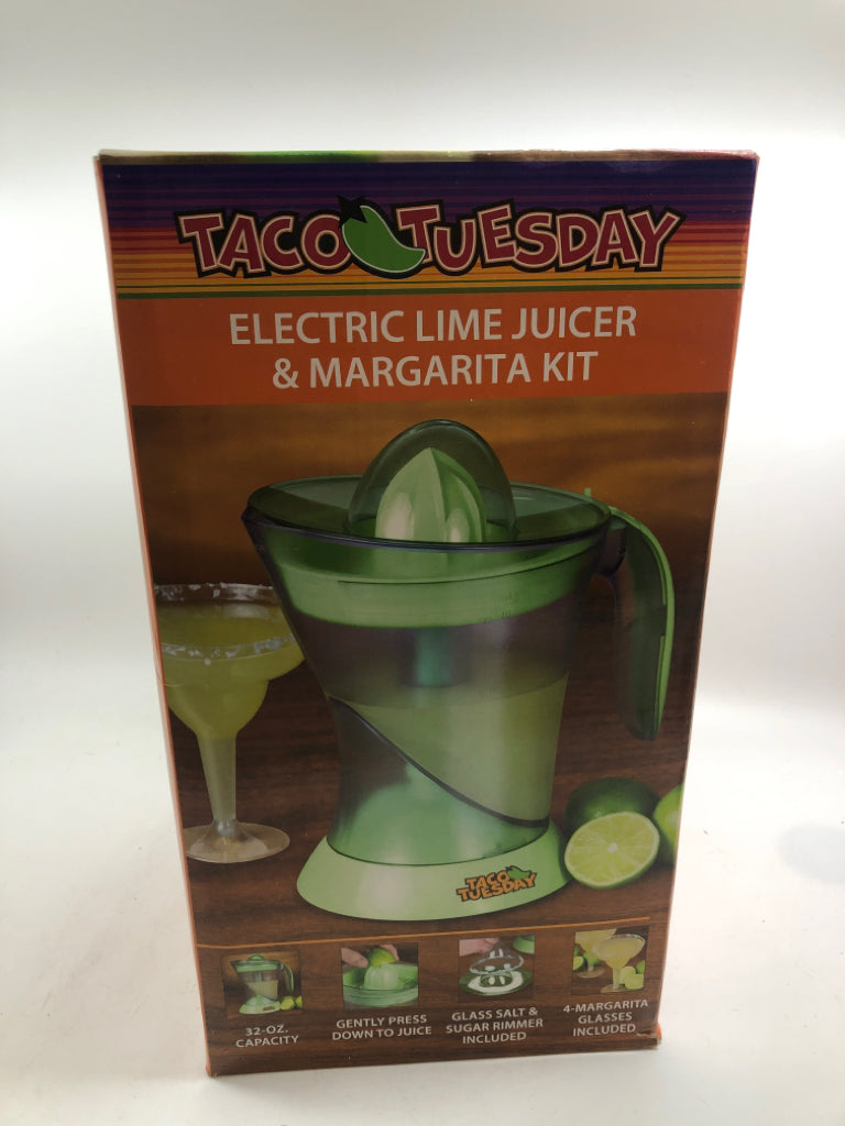 NIB ELECTRIC LIME JUICER & MARGARITA KIT - TACO TUESDAY.