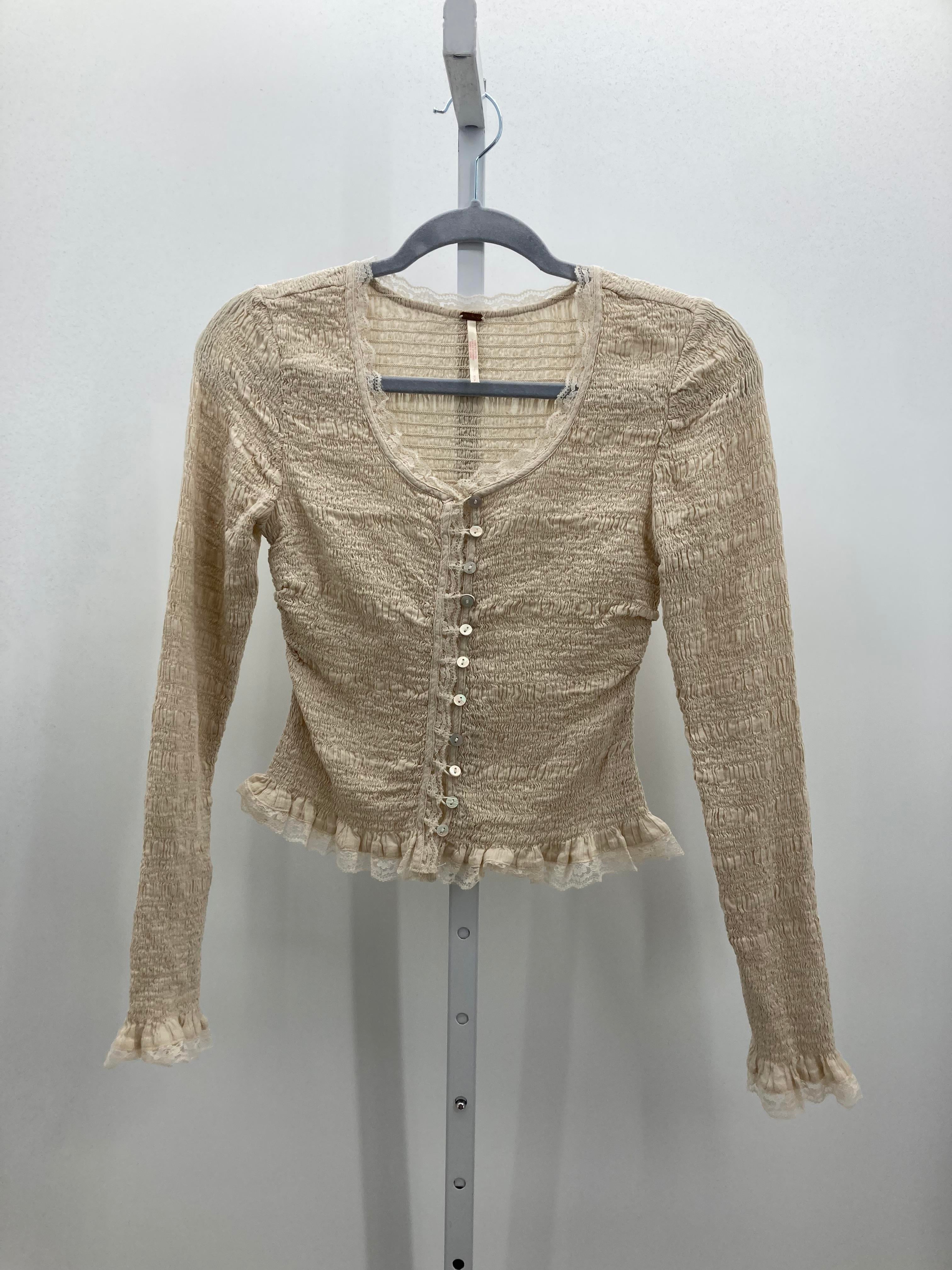Free People Size Small Misses Long Sleeve Shirt