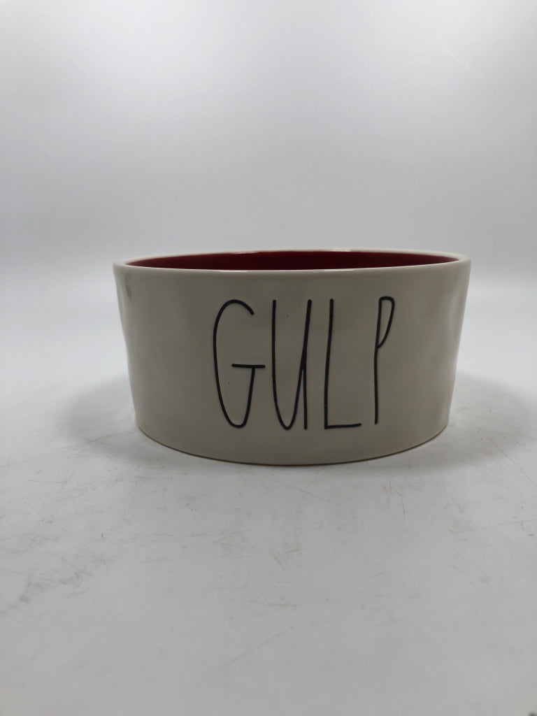 "GULP" RAE DUNN PET BOWL.