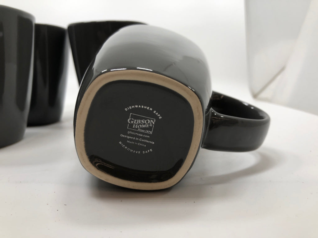 6 GRAY GIBSON HOME MUGS.