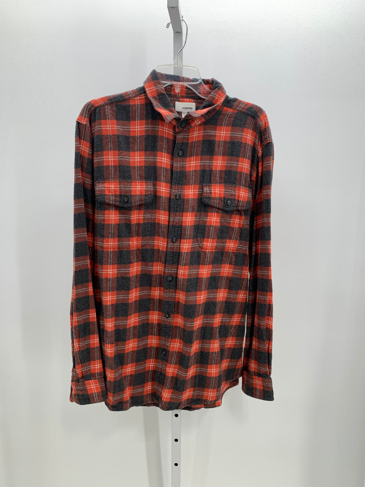 GREY PLAID BTN DOWN