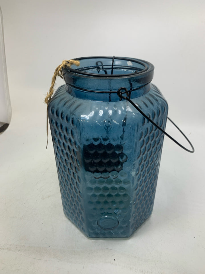 NWT EMBOSSED PILLAR CANDLE HOLDER/LANTERN.