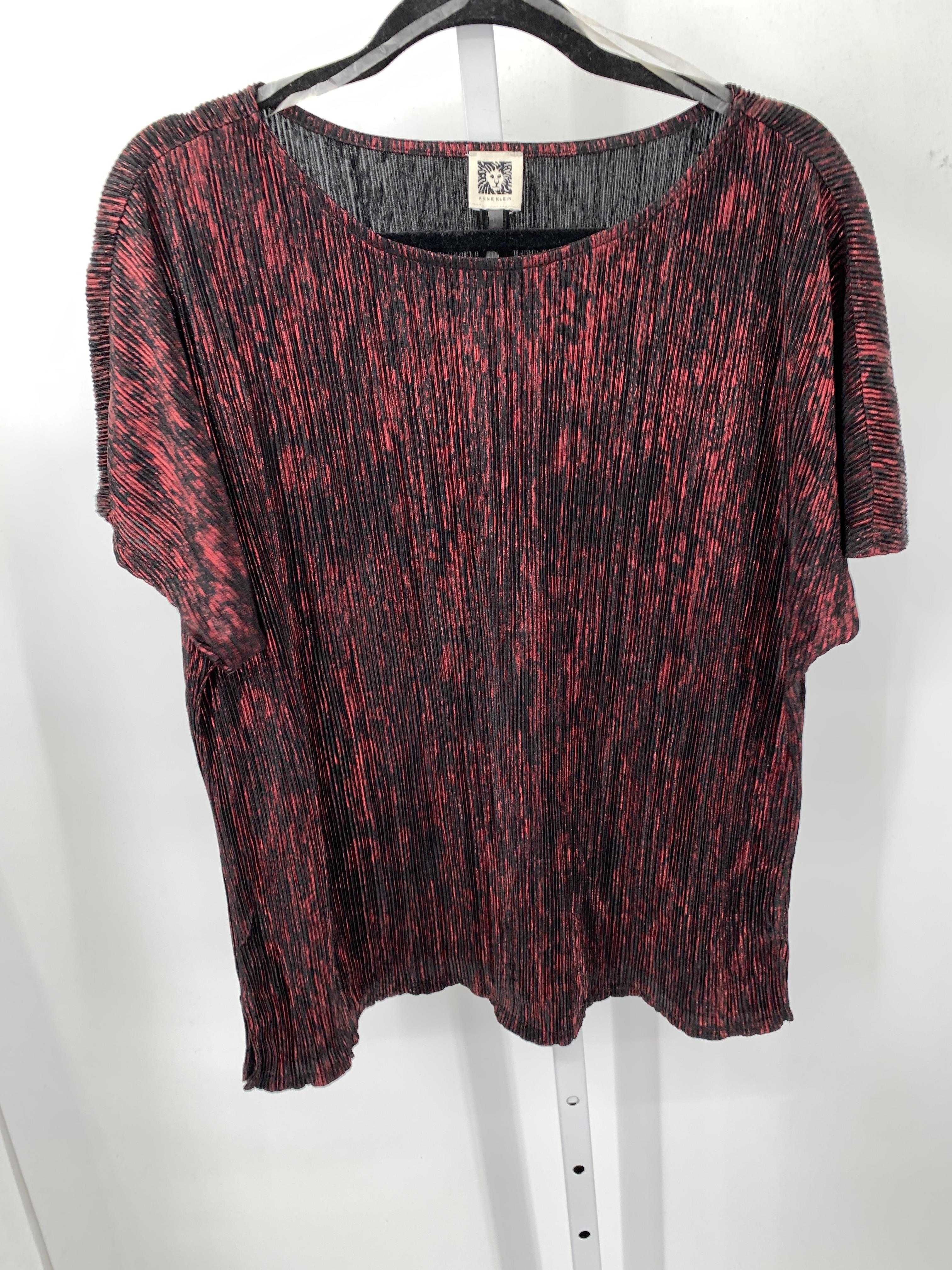 Anne Klein Size Large Misses Short Sleeve Shirt