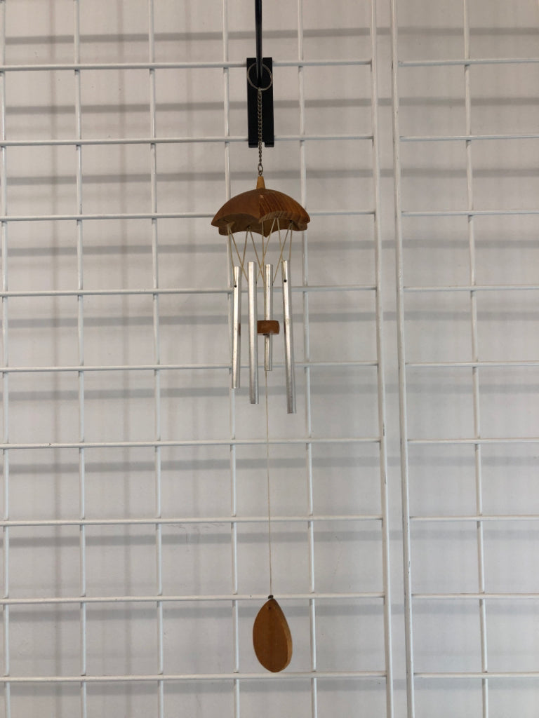 WOODEN UMBRELLA WINDCHIME.