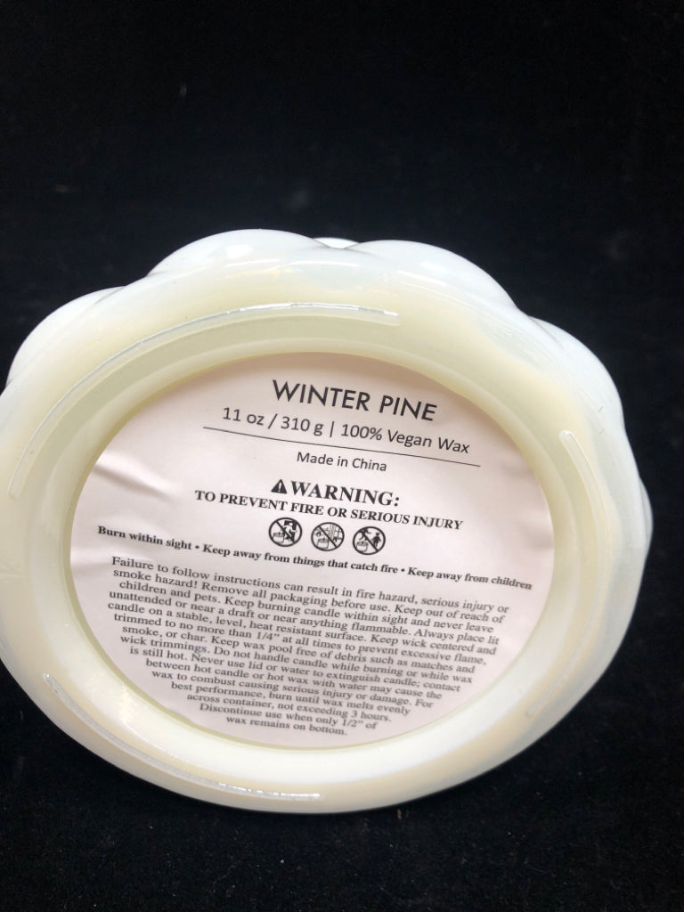 WINTER PINE TREE CANDLE.