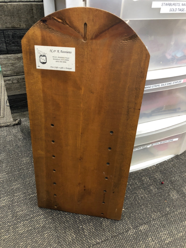 WOOD PRIMITIVE PERPETUAL CALENDAR.