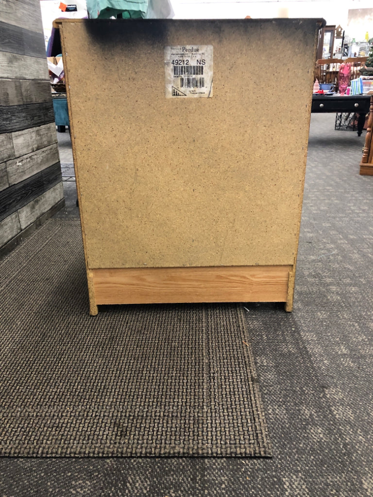 BLACK CHERRY WOOD 2 DRAWER NIGHT STAND.