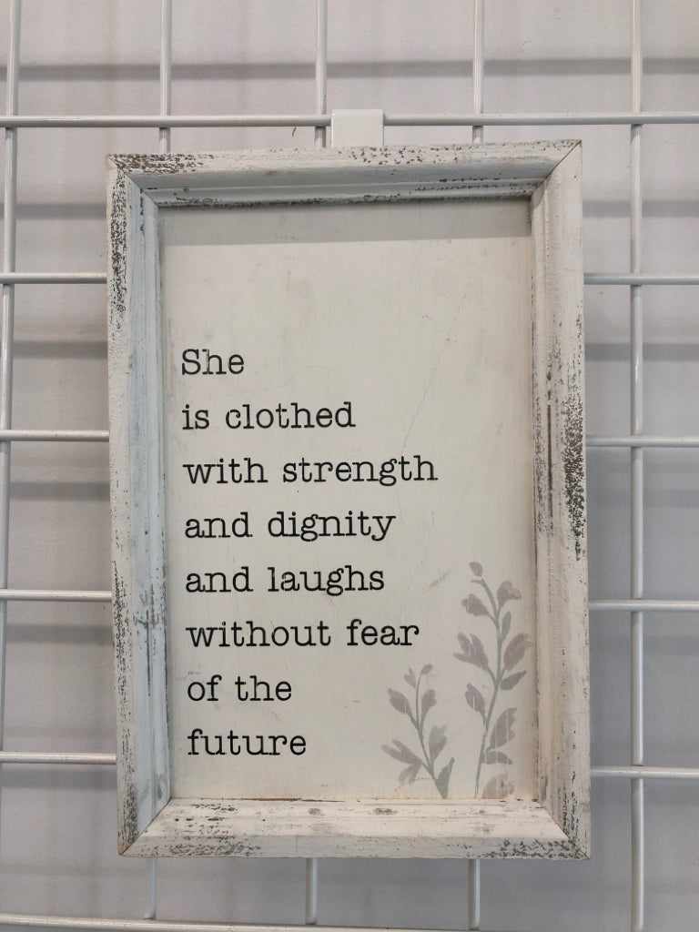SHE IS CLOTHED- FRAMED PRINT.
