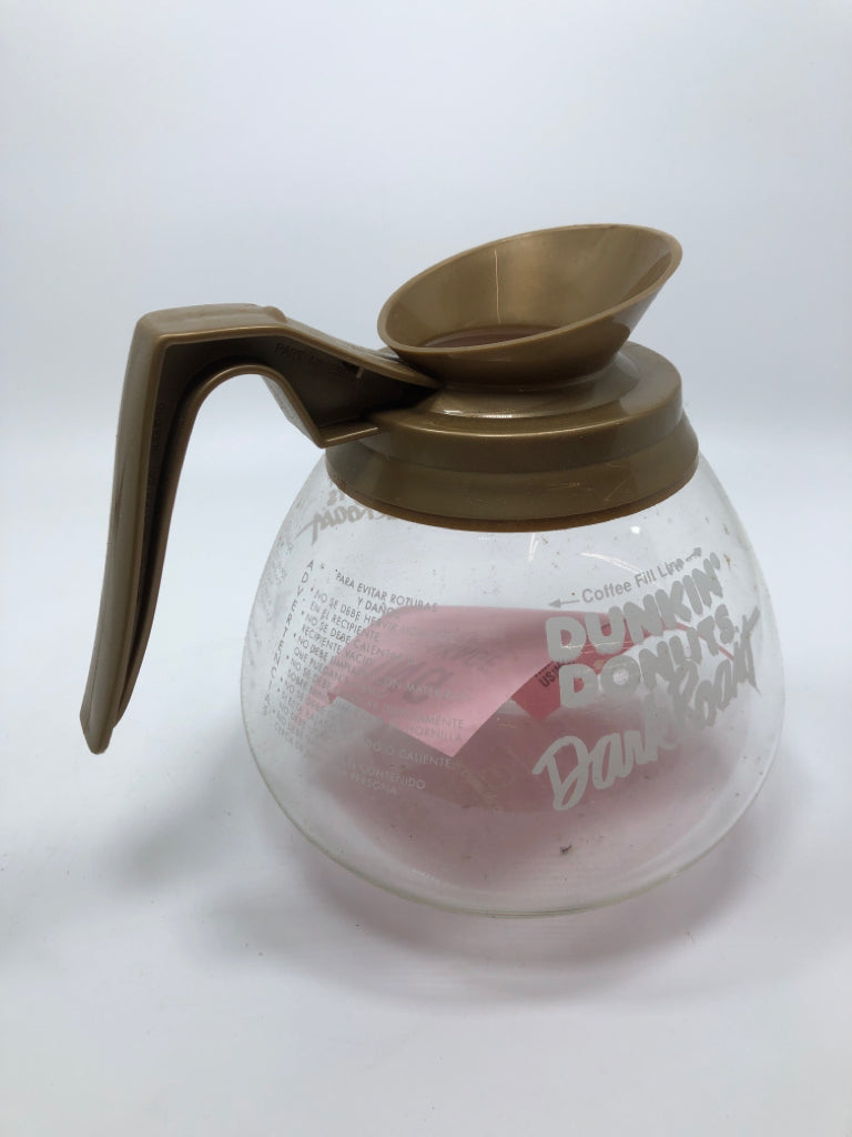 DUNKIN DONUTS DARK ROAST COFFEE POT.