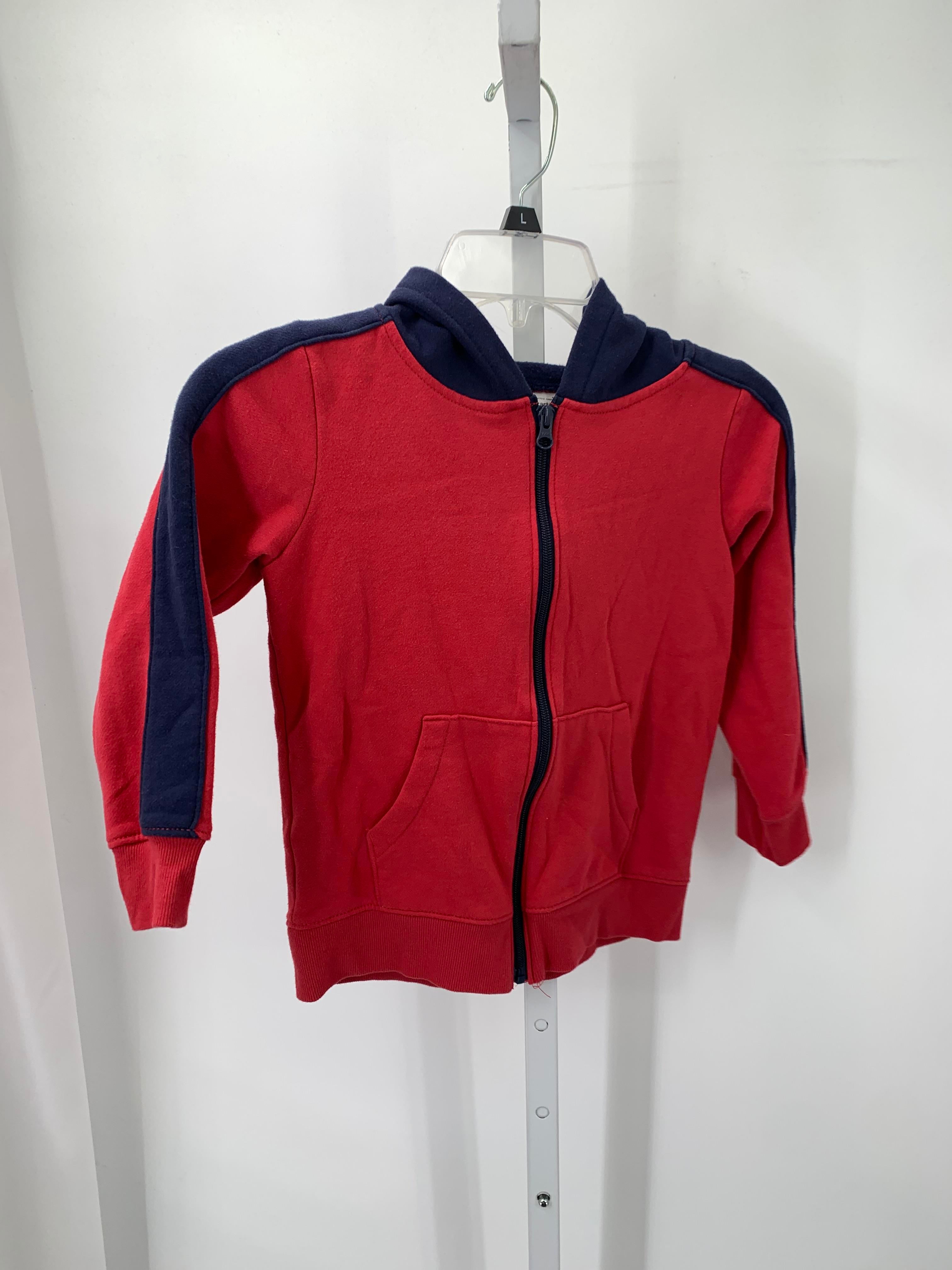 NAVY HOODED ZIP KNIT