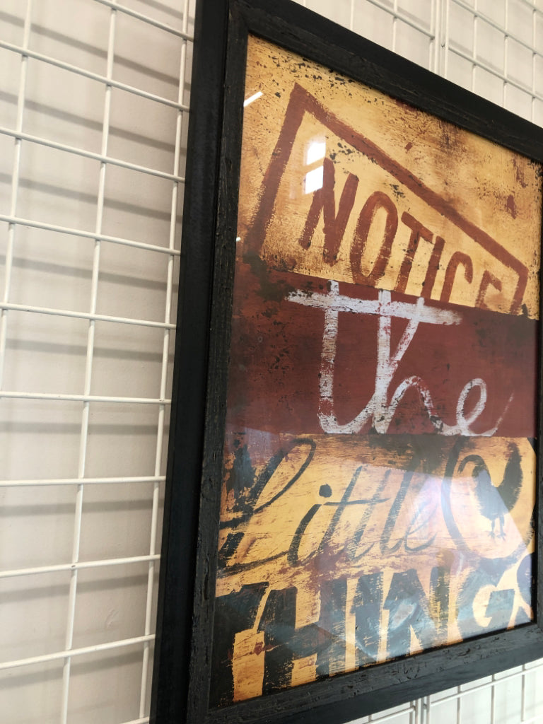 NOTICE THE LITTLE THINGS FARM WALL-HANGING.