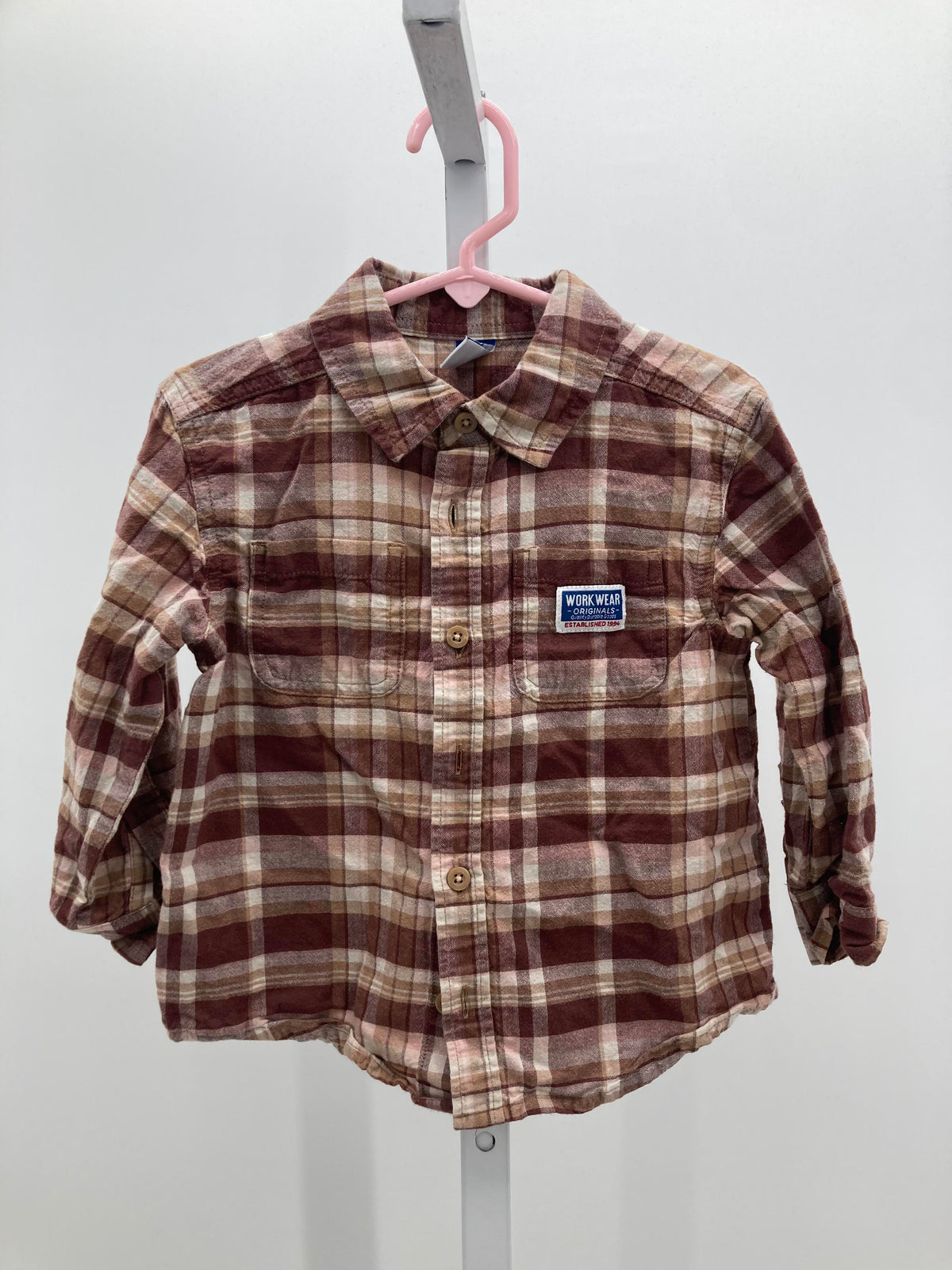 PLAID BTN DOWN