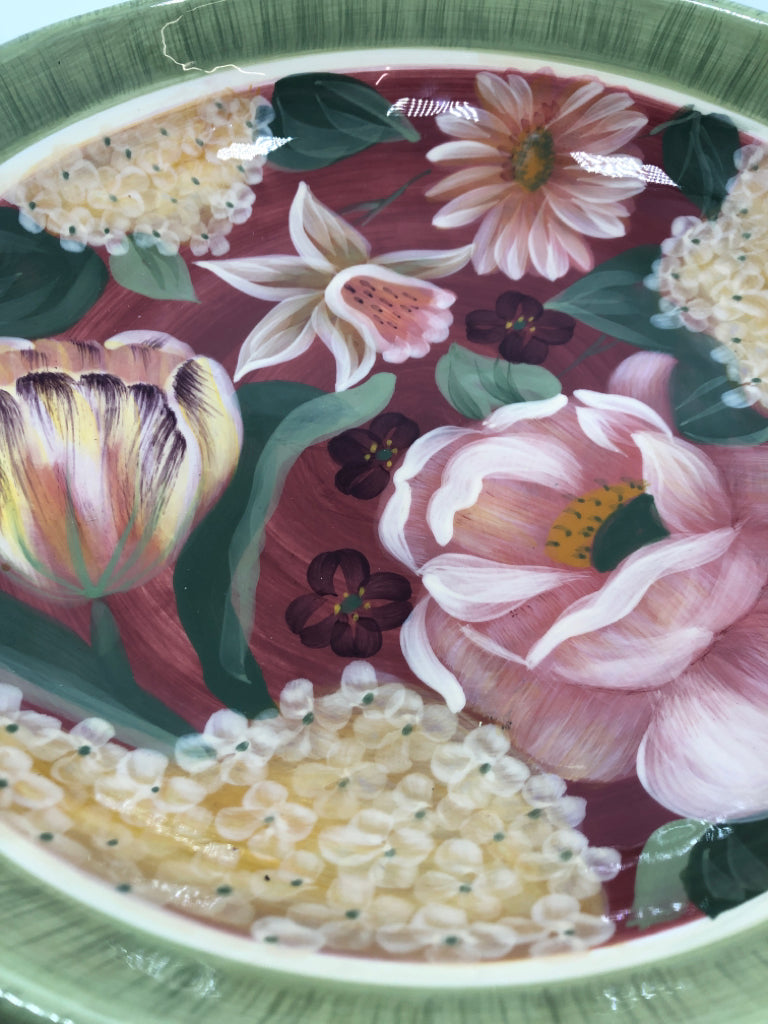 LG FLORAL SERVING BOWL.