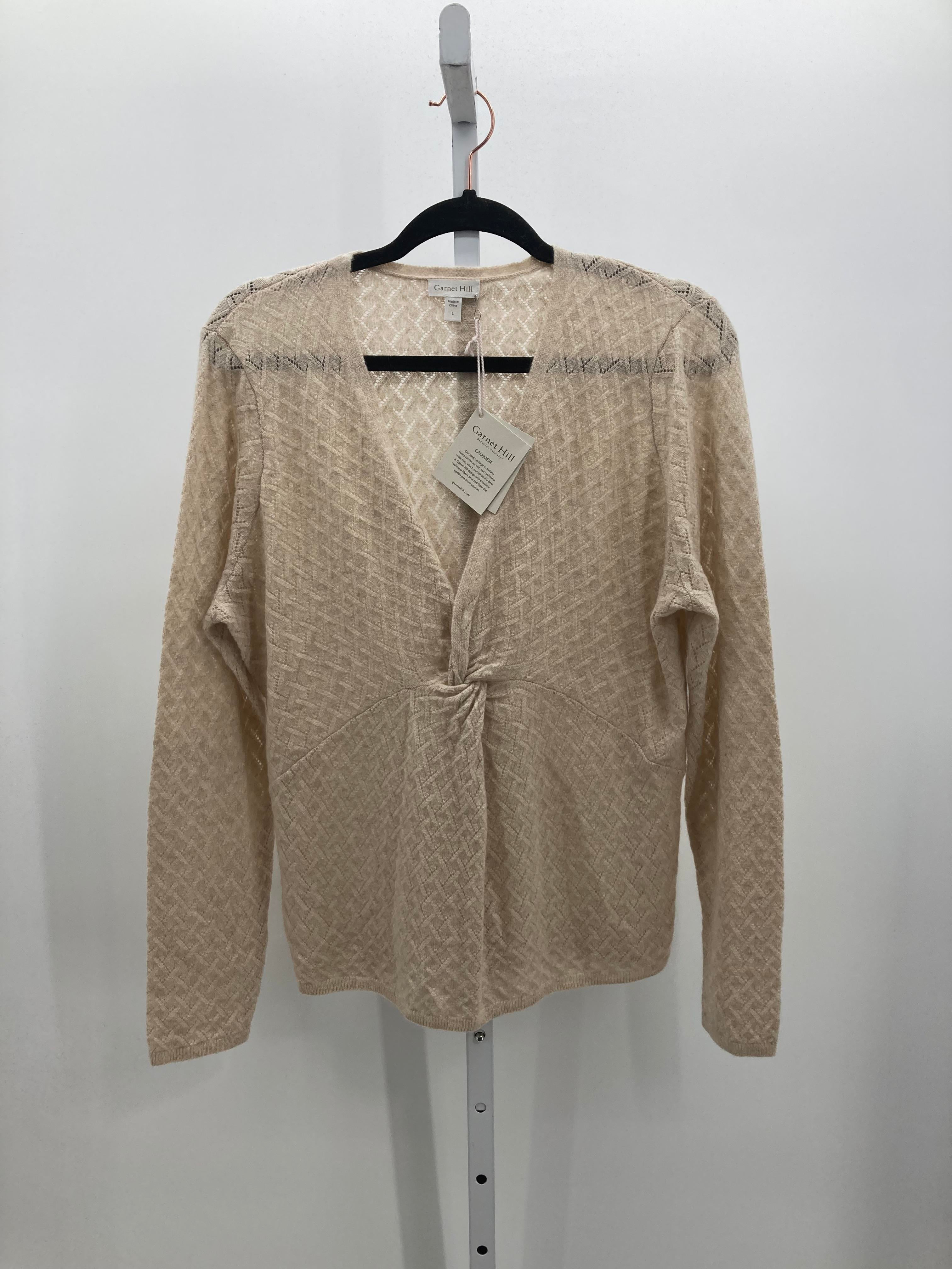 Garnet Hill Size Large Misses Long Slv Sweater