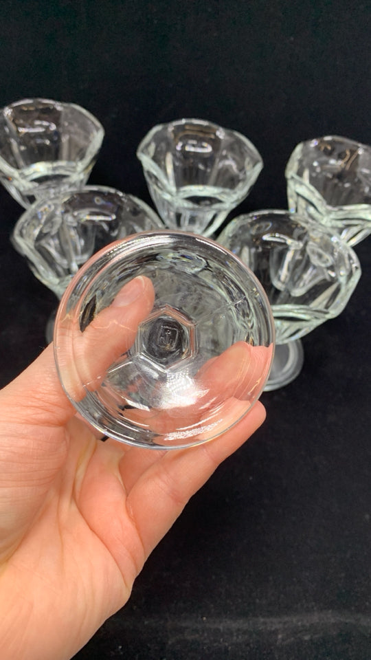 6PC GLASS SUNDAE CUPS.