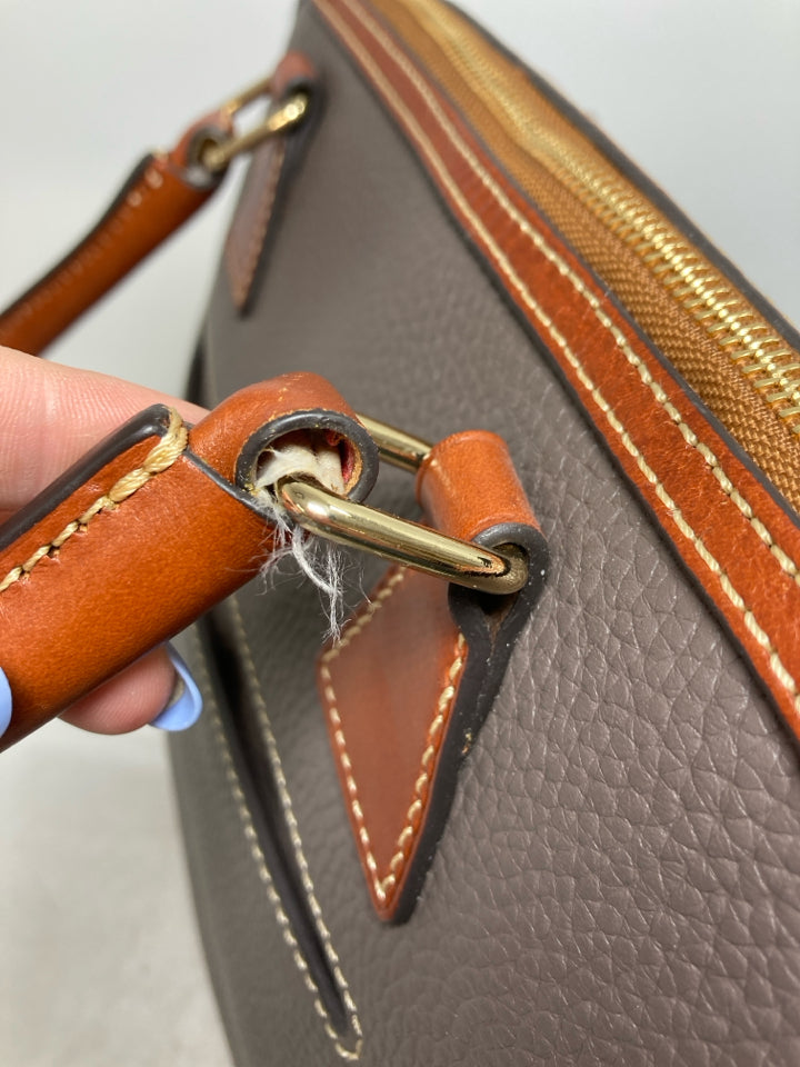 Dooney & Bourke Pebbled Leather Zip Top Satchel