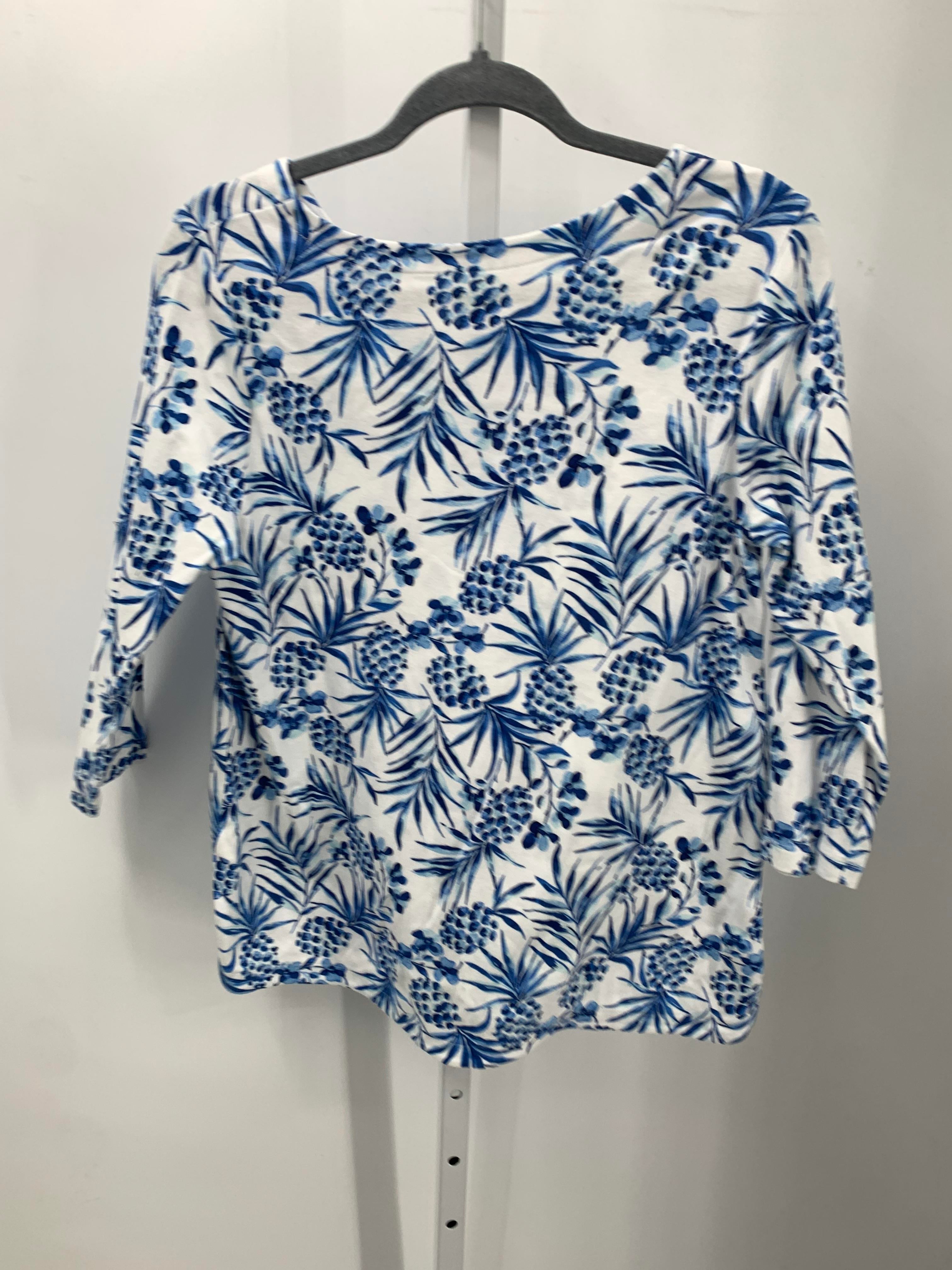 J-Jill Size Medium Misses 3/4 Sleeve Shirt