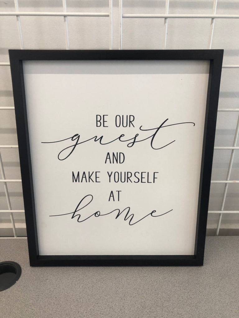 BE OUR GUEST WALL-HANGING.