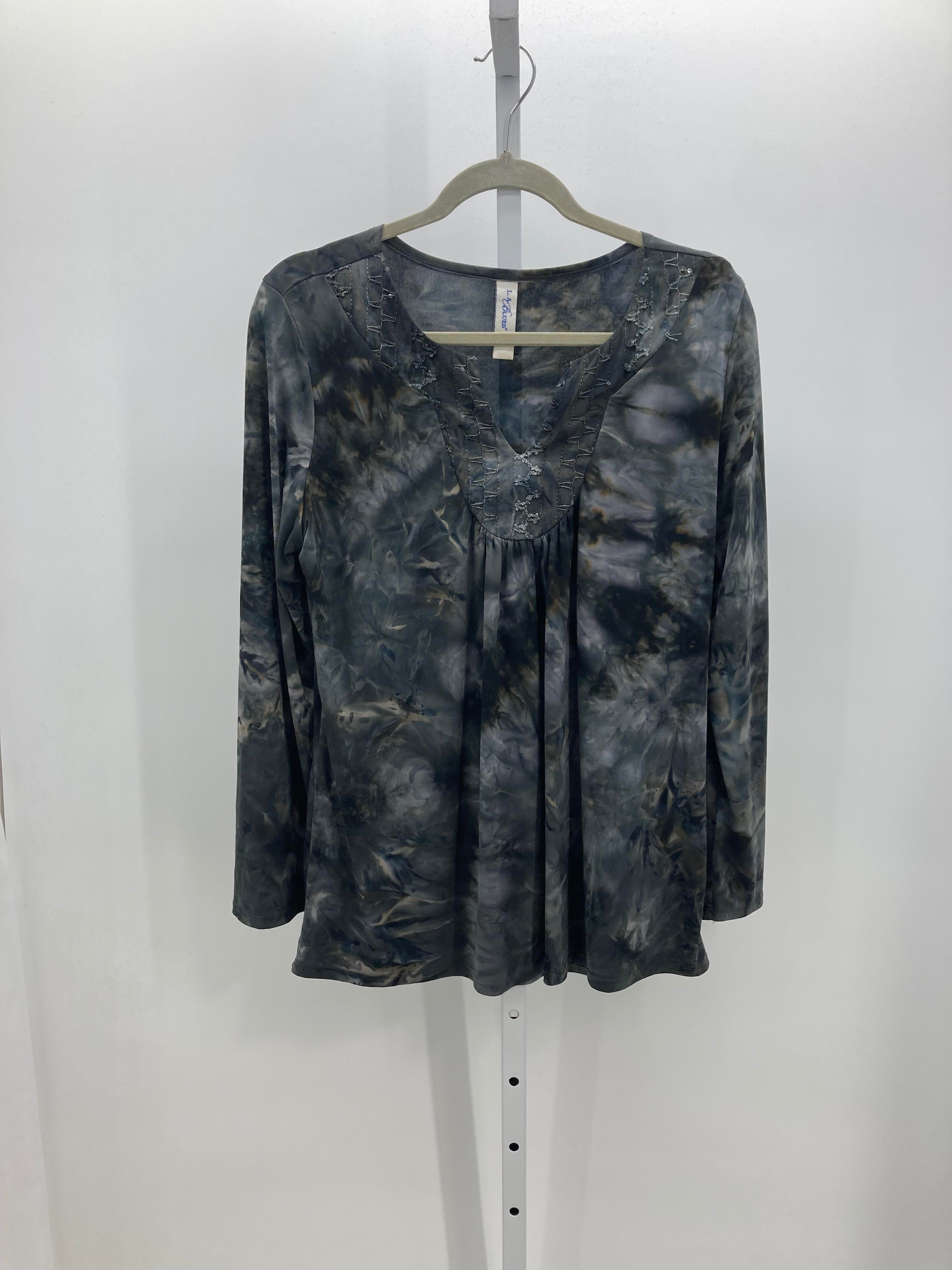 LA Blues Size Extra Large Misses Long Sleeve Shirt