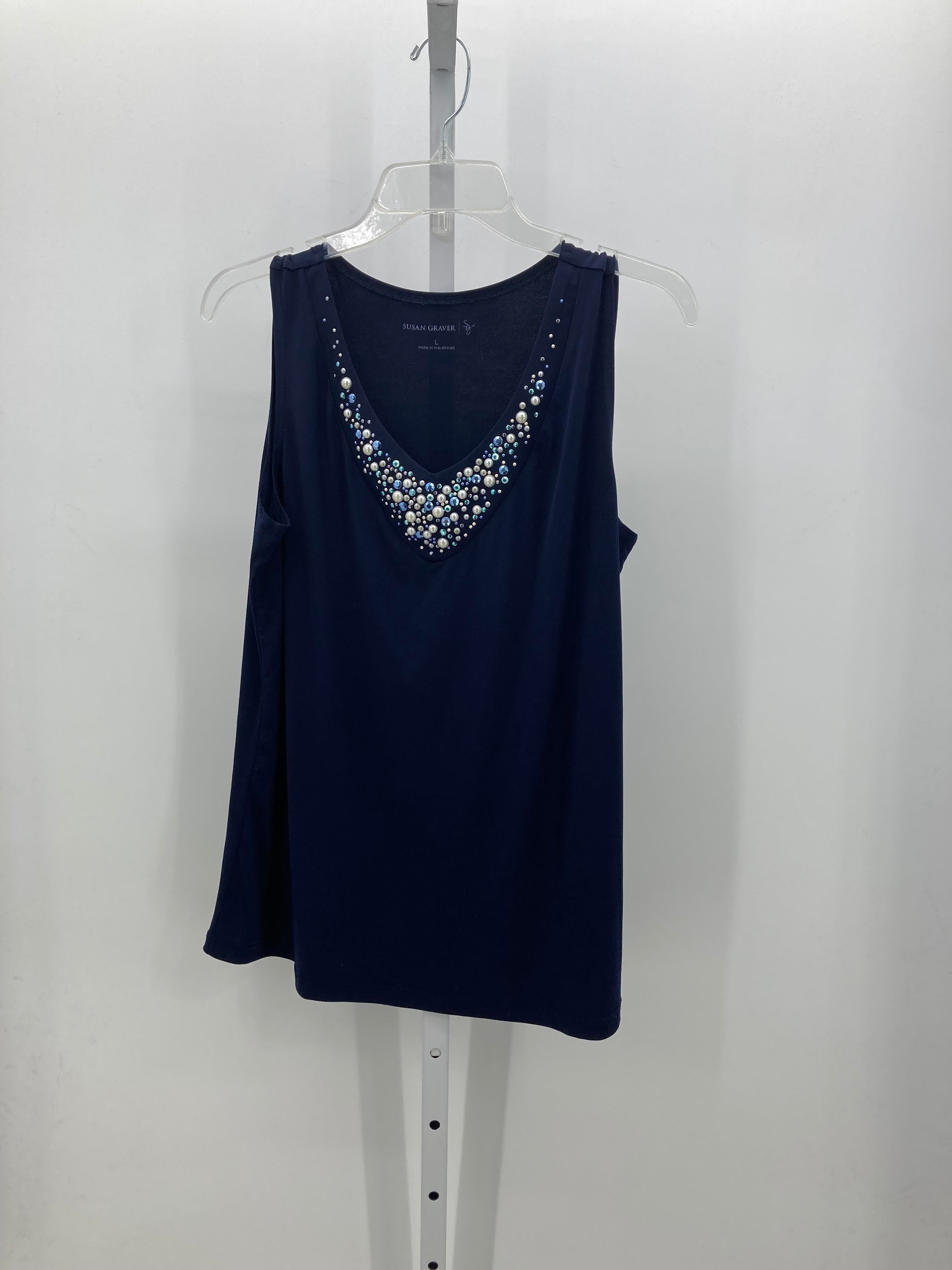 Susan Graver Size Large Misses Sleeveless Shirt