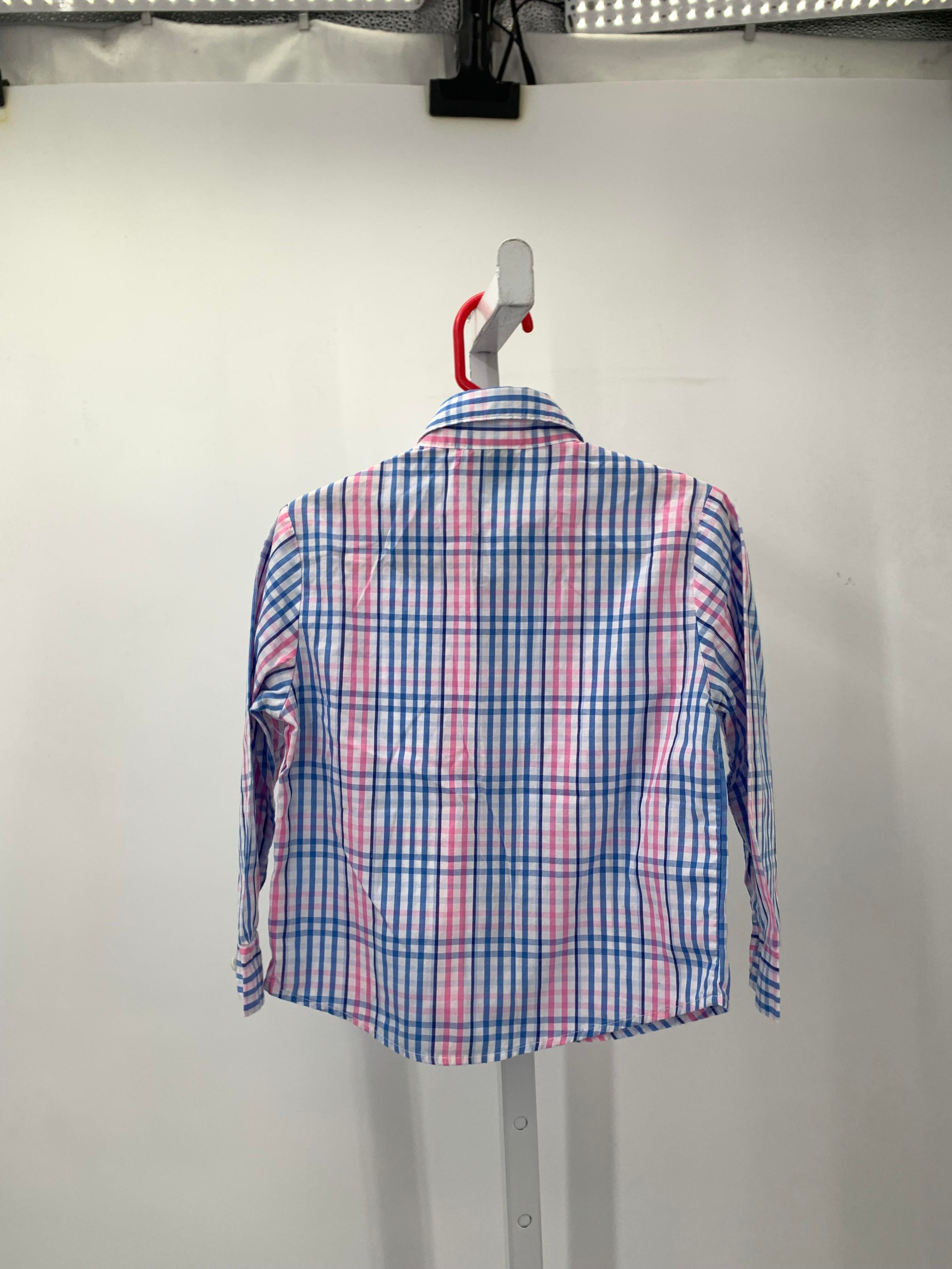 WHITE PINK PLAID BTN DOWN